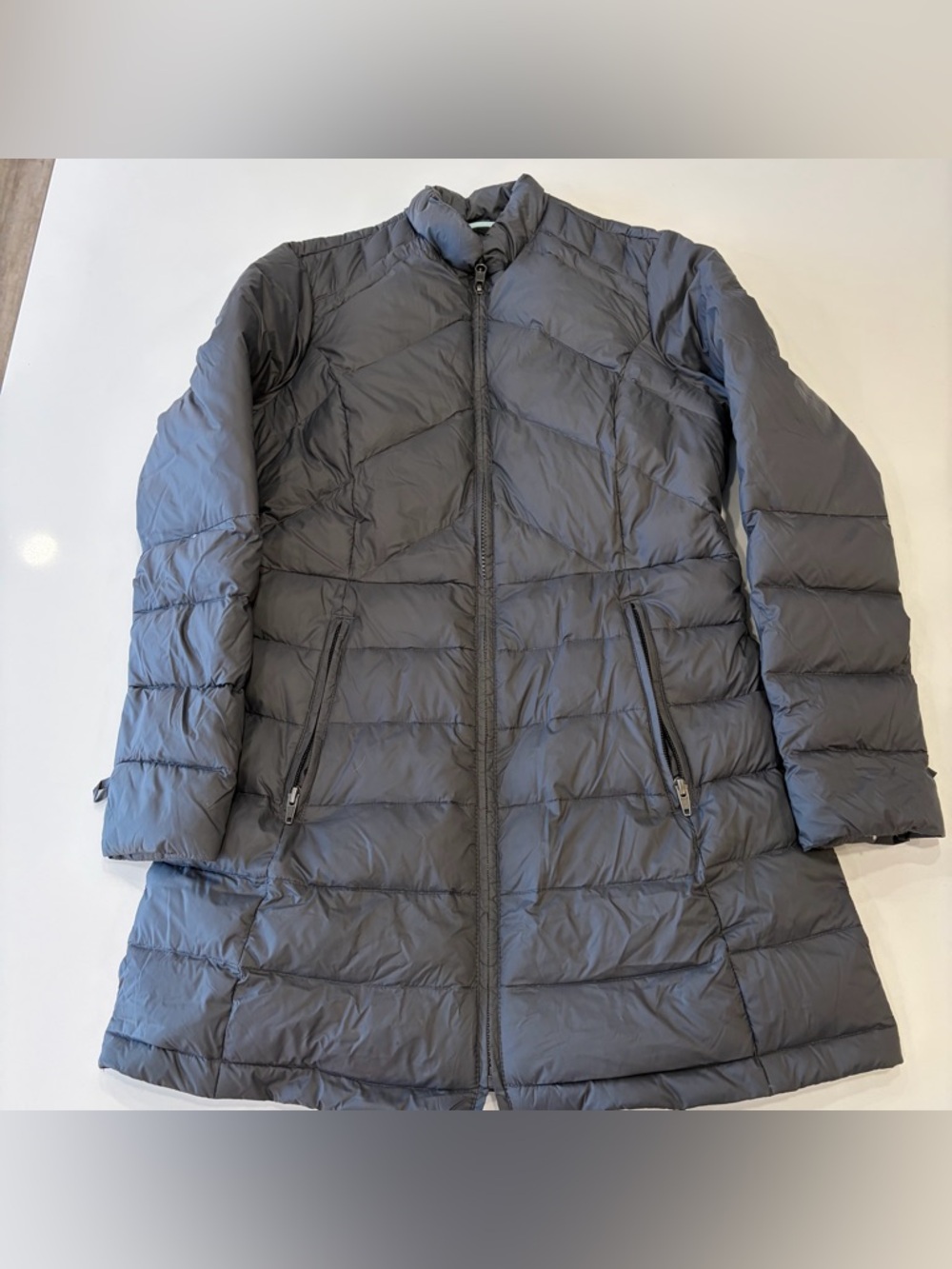 Gotcha Glacier Women’s Lightweight Quilted Long Puffer Coat - Gray - Size Small